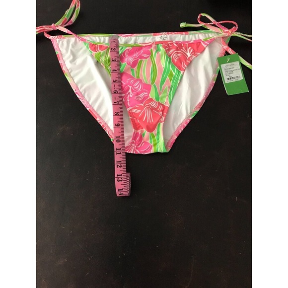 Lilly Pulitzer Sandy String Bottom Ties in Lillys Pink Glady - Large - NEW W/TAG - Picture 8 of 10